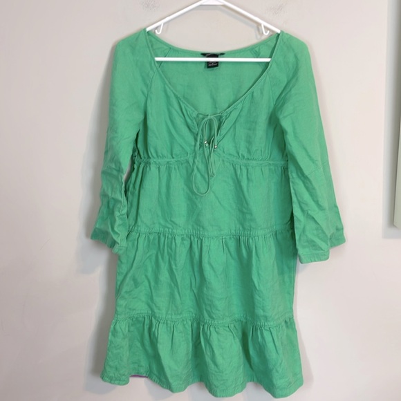 Moda International Dresses & Skirts - Moda international three tier ruffle linen dress size small